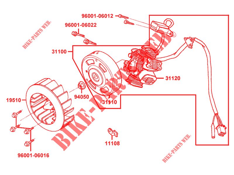 IGNITION for Kymco AGILITY 50 RS NAKED RENOUVO 2T EURO II