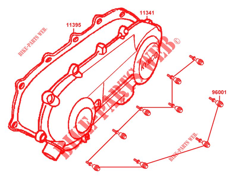 TRANSMISSION CASING for Kymco AGILITY 50 RS NAKED RENOUVO 2T EURO II