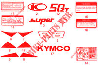 STICKERS for Kymco SUPER 8 50 2T EURO II