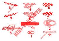 STICKERS for Kymco SUPER 9 50 AC 2T EURO II SPORT