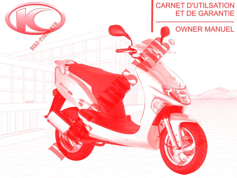 OWNER'S MANUAL for Kymco VITALITY 50 2T EURO II