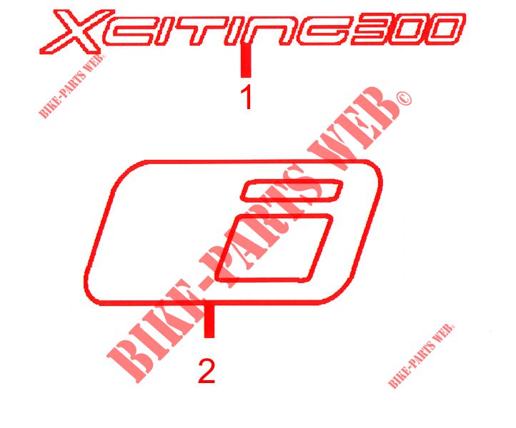 STICKERS for Kymco XCITING 300 AFI 4T EURO III