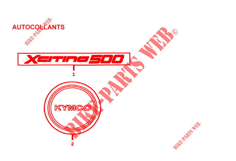 STICKERS for Kymco XCITING 500 4T EURO II