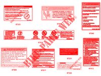 WARNING LABELS for Kymco KYMCO UXV 700I EPS 4T EURO 2