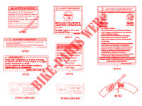 WARNING LABELS for Kymco MXU 700I EX EPS IRS 4T EURO II