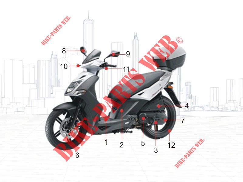 MAINTENANCE PARTS for Kymco AGILITY CITY 50 2 T EURO 2
