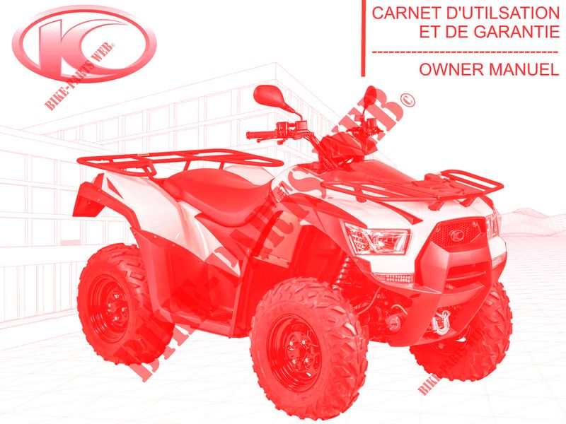 OWNER'S MANUAL for Kymco MXU 550I IRS 4X4 4T EURO 4