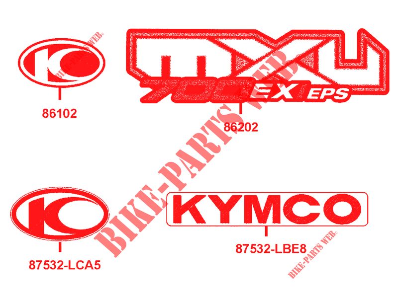 STICKERS for Kymco MXU 700I EX EPS IRS 4T EURO 4