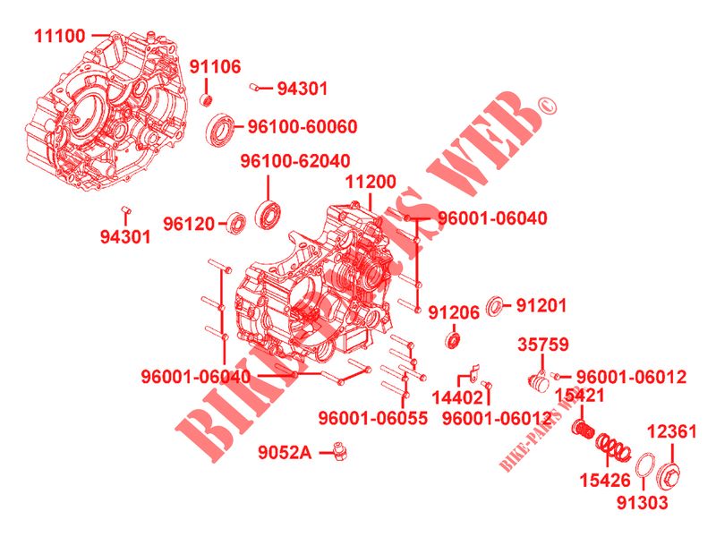 ENGINE CASINGS for Kymco CK 1 125 4T EURO 3