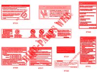 WARNING LABELS for Kymco KYMCO UXV 700I EPS 4T EURO 4