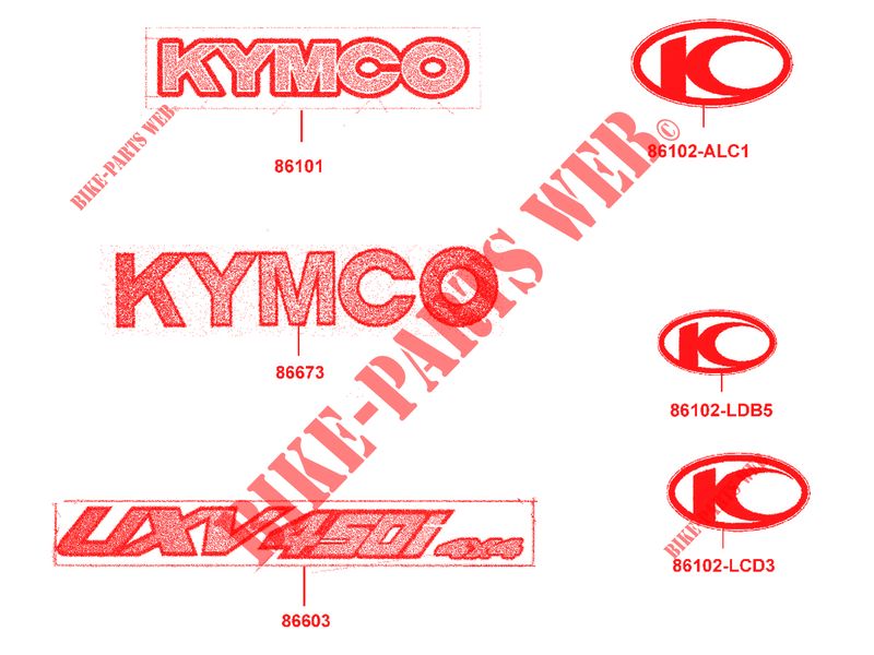 STICKERS for Kymco KYMCO UXV 450I 4T EURO 4