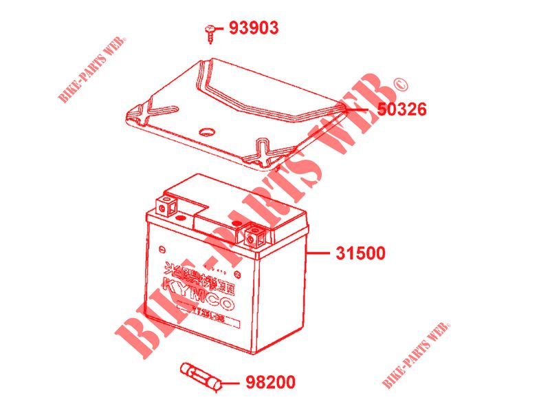 BATTERY for Kymco AGILITY 50 12 4T EURO 4