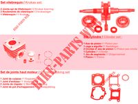 SET OF GENUINE PARTS for Kymco AGILITY 50 16+ 2T EURO 2