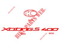 STICKERS for Kymco XCITING S 400I ABS 4T EURO 4