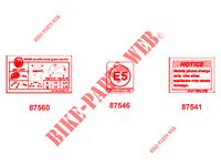 WARNING LABELS for Kymco XCITING S 400I ABS 4T EURO 4