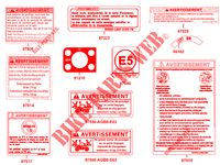 WARNING LABELS for Kymco MXU 700I IRS 4T T3B