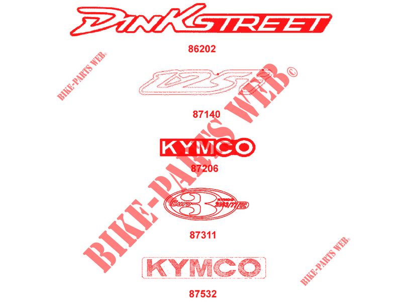 STICKERS for Kymco DINK STREET 125 I 4T EURO III