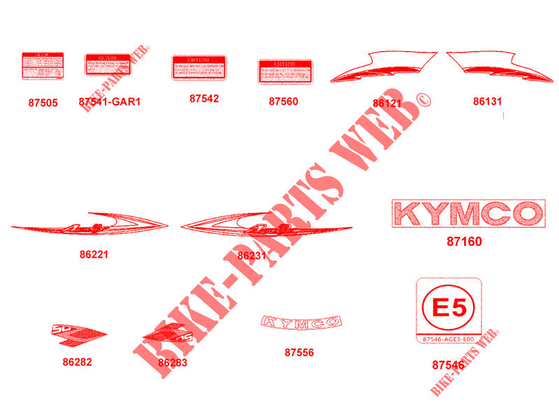STICKERS for Kymco AGILITY 50 ST 4T EURO 4