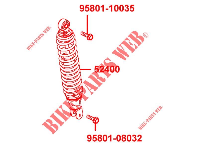 SHOCK ABSORBER for Kymco AGILITY 50i 16+ 4T EURO 4