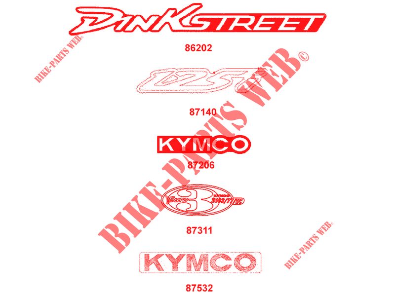 STICKERS for Kymco DINK STREET 125 I ABS 4T EURO III