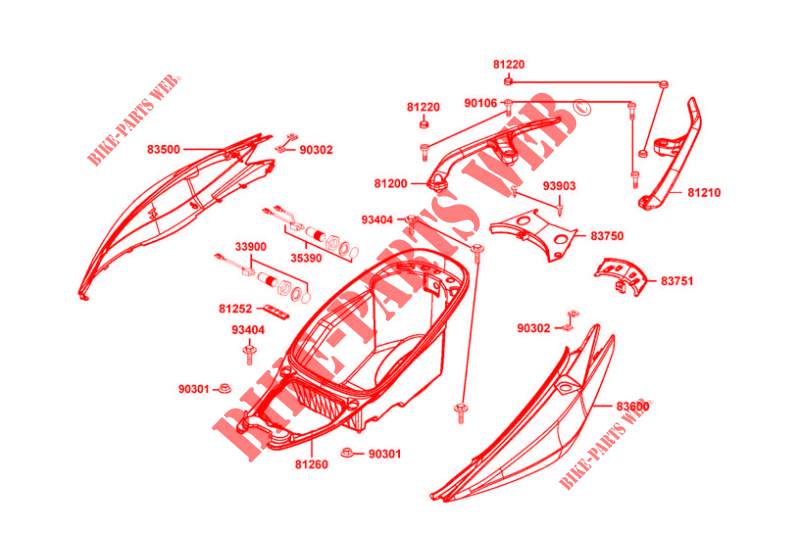 FAIRINGS / UNDERSEAT COMPARTMENT for Kymco K XCT 300I ABS