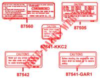 WARNING LABELS for Kymco PEOPLE S 300I