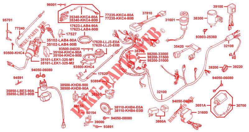 ELECTRICAL PARTS / LOCK SET for Kymco PEOPLE S 300I