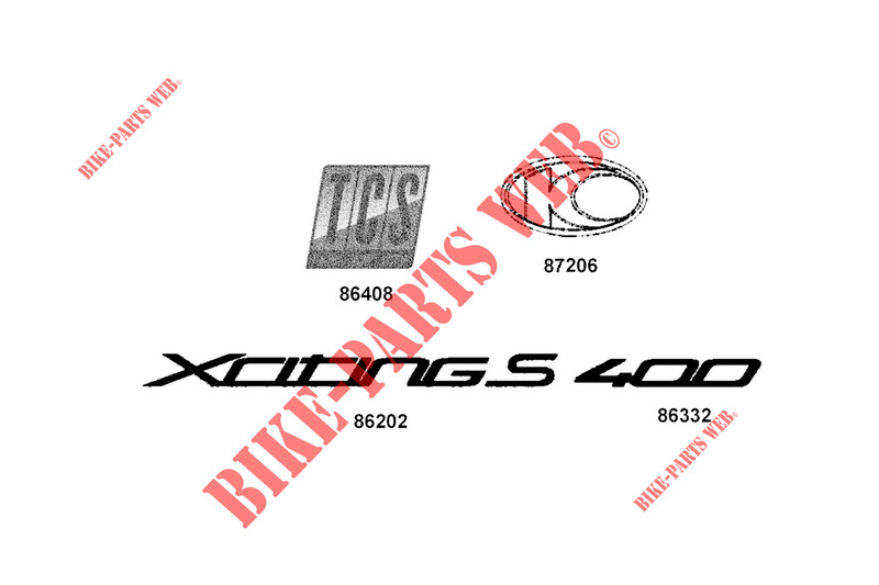 STICKERS for Kymco XCITING S 400i TCS 4T EURO 5