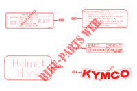 LABELS DE SECURITE for Kymco METEORIT 125 EURO
