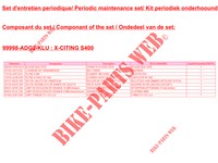 SET ENTRETIEN PERIODIQUE for Kymco XCITING VS 400 SE ABS TCS EURO 5