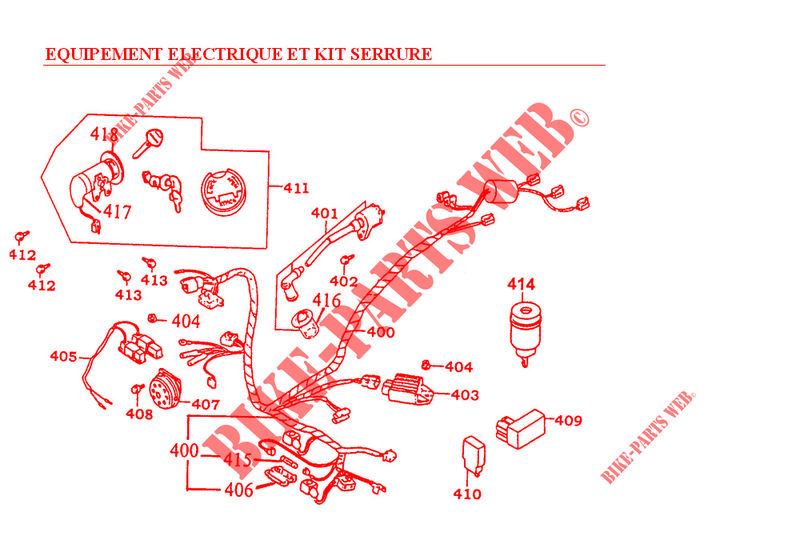 ELECTRICAL PARTS / LOCK SET for Kymco FILLY 50 4T