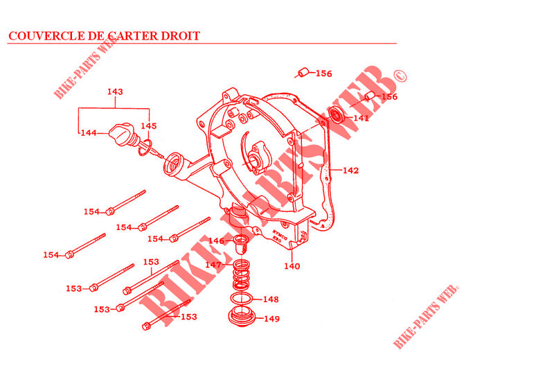 RIGHT CRANKCASE COVER for Kymco FILLY 50 4T