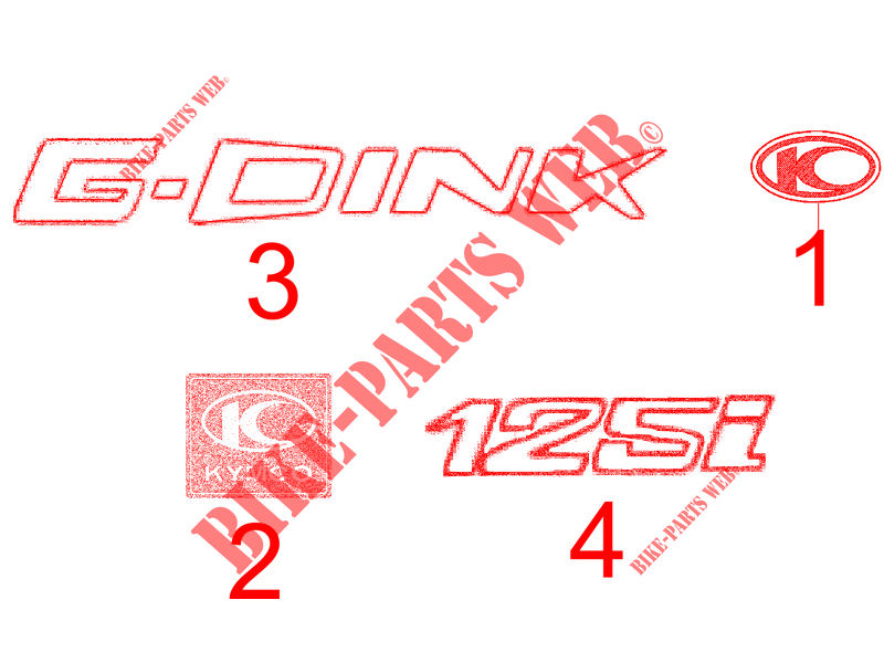 STICKERS for Kymco G-DINK 125 I 4T EURO III