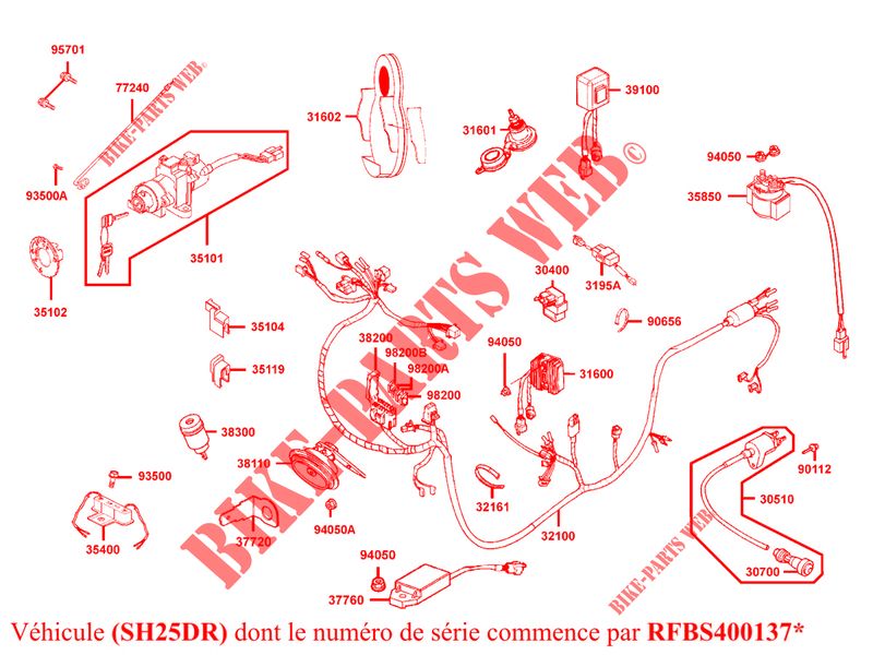 ELECTRICAL PARTS (SH25DR) for Kymco GRAND DINK 125 MMC 4T EURO III