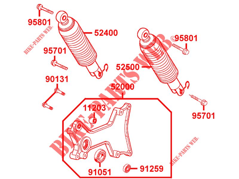 REAR SHOCK ABSORBER for Kymco GRAND DINK 125 MMC 4T EURO III