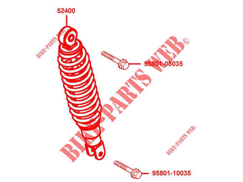 SHOCK ABSORBER for Kymco AGILITY 50 12 4T EURO 2