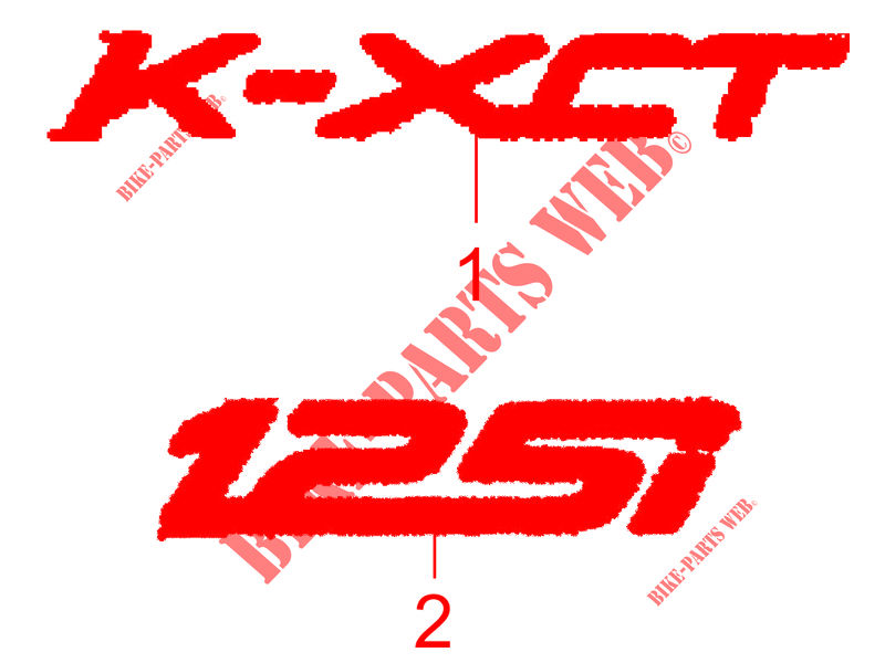 STICKERS for Kymco K-XCT 125 I 4T EURO III