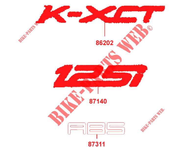STICKERS for Kymco K-XCT 125 I ABS 4T EURO III