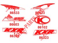 STICKERS KXR for Kymco KXR 250 4T EURO II - MAXXER 250 4T EURO II