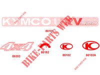 STICKERS for Kymco KYMCO UXV 500 4T EURO II