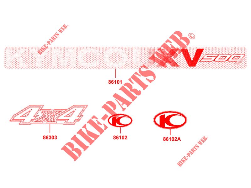 STICKERS for Kymco KYMCO UXV 500 I 4T EURO II