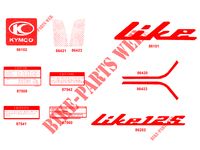 STICKERS for Kymco LIKE 125 4T EURO III