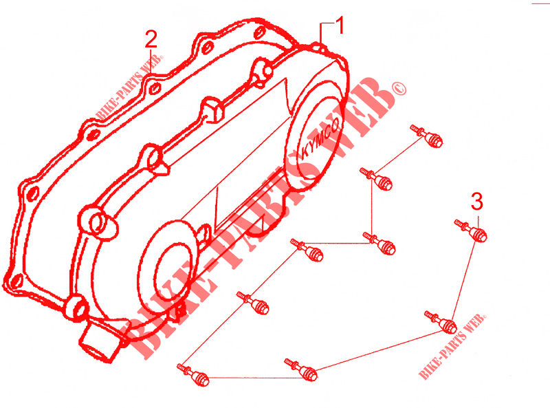 TRANSMISSION CASING for Kymco LIKE 50 2T EURO II