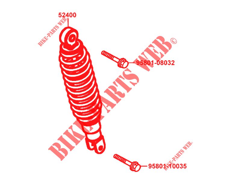 SHOCK ABSORBER for Kymco AGILITY 50 CARRY 4T EURO II