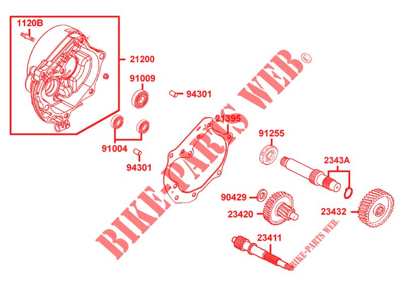 TRANSMISSION for Kymco AGILITY 50 CARRY 4T EURO II