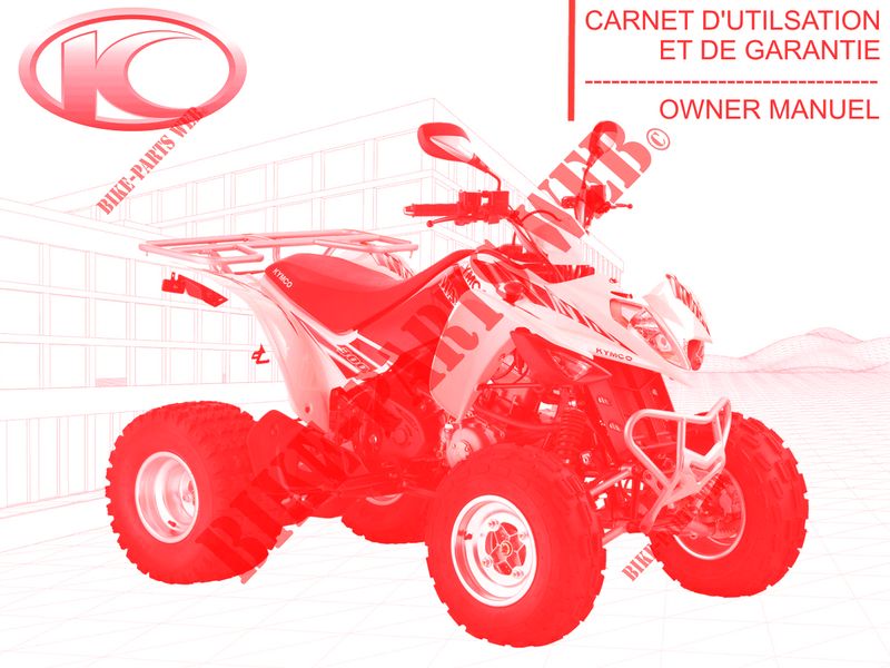 OWNER'S MANUAL for Kymco MAXXER 300 US 4T EURO II