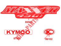 STICKERS for Kymco MAXXER 450I SE IRS EURO II
