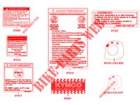 WARNING LABELS for Kymco MAXXER 450I SE IRS EURO II