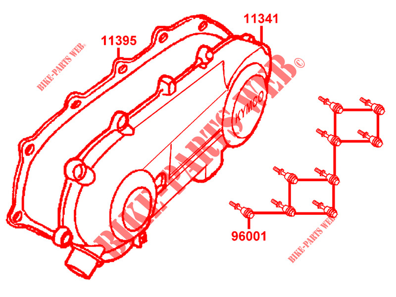 TRANSMISSION CASING for Kymco AGILITY 50 FR 2T EURO II