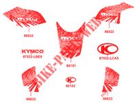 STICKERS for Kymco MXU 300 US GREEN LINE 4T EURO II 